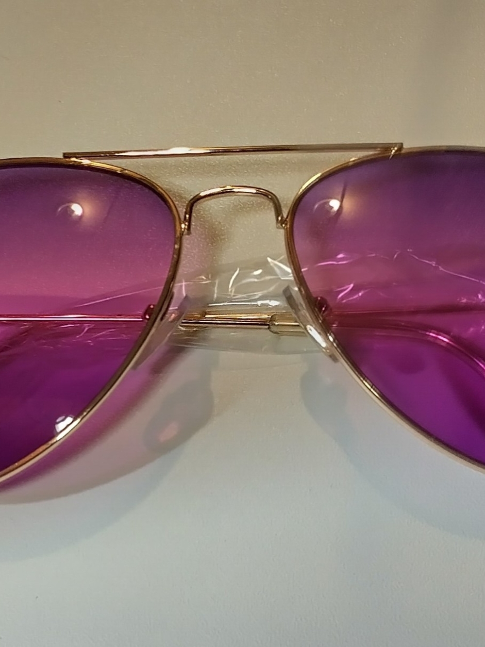 Aviator Sunglasses with Purple Gradient Lenses